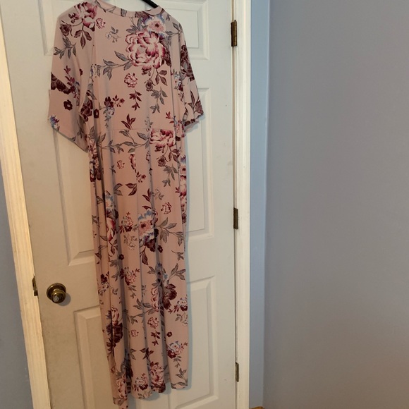 Jessica Simpson Flutter Sleeve Floral Wrap Dress - Picture 5 of 8